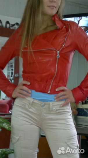 Кожаная куртка косуха (кожа шевро)