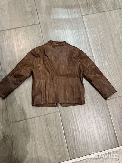 Кожаная куртка детская 104