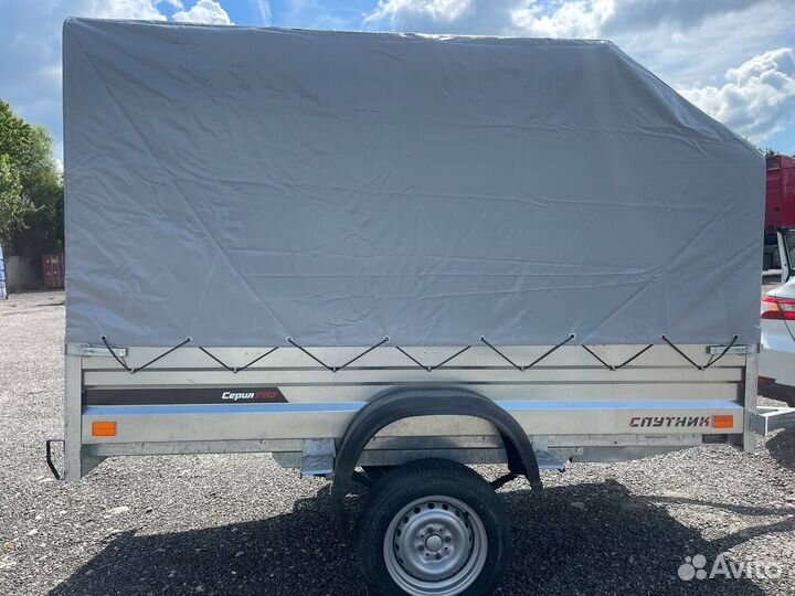 Прицеп «Спутник» 2540х1300х370 с высоким тентом