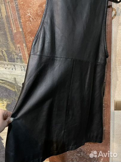 Сарафан 42 Италия кожаный