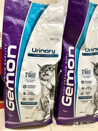 Корм для кошек gemon (Monge) urinary 7 кг