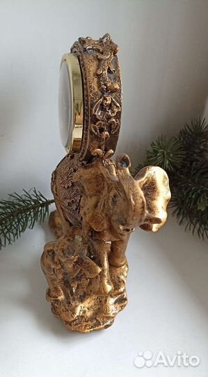 Настольные часы статуэтка слоны