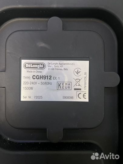 Электрогриль delonghi CGH912