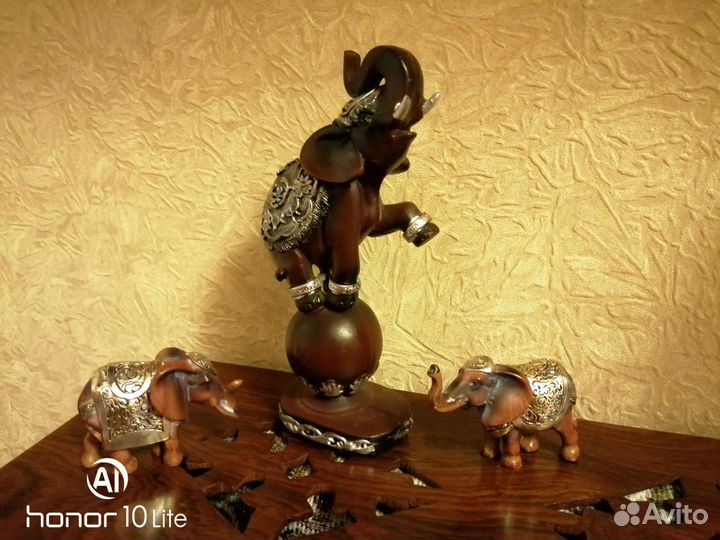 Статуэтки слонов, декоративные, разных размеров