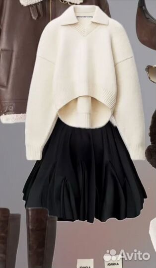 Юбка с воланами черная