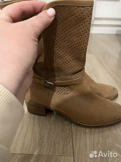 Сапоги замша