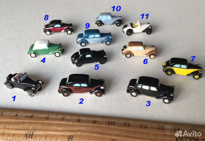 Миниатюрные модельки машинок - Citroen и Рeugeot