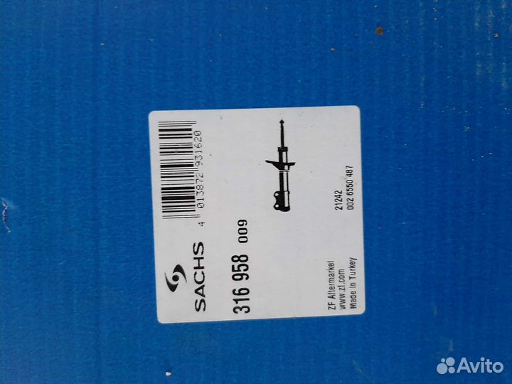 Амортизатор sachs 316 958 ford transit