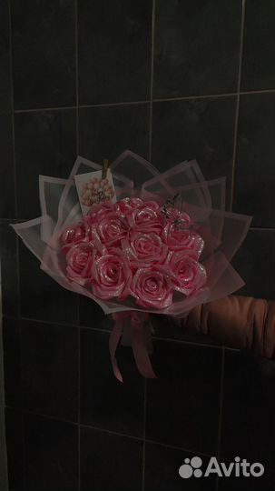 Букет из атласных лент