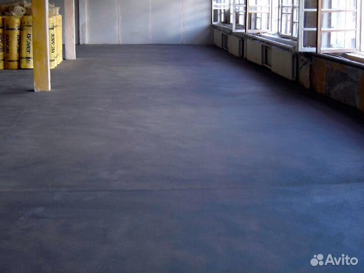 Полусухая стяжка пола, промышленные полы