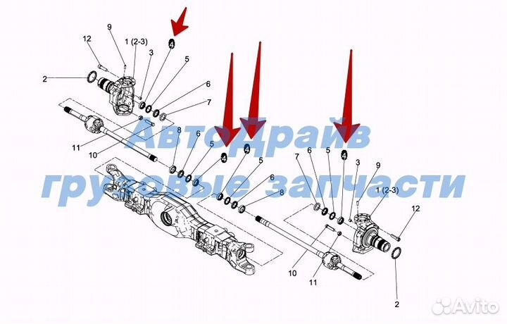 Игольчатый подшипник поворотного кулака переднего