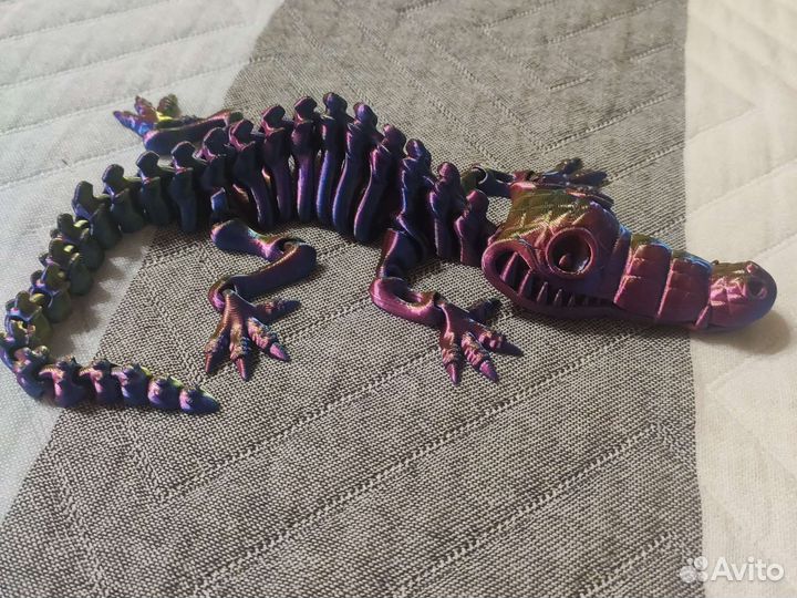 Крокодил подвижный, скелетон