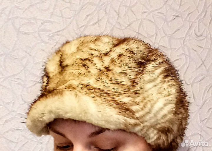 Шапка - берет, норковый Kusenkovv