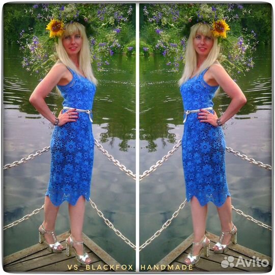 Вязаное платье