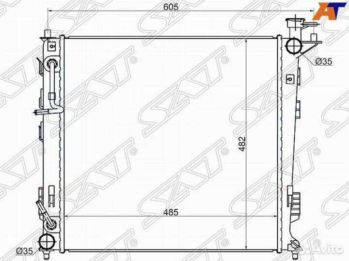 Радиатор охлаждения Хендай IX35 2.0TD 10