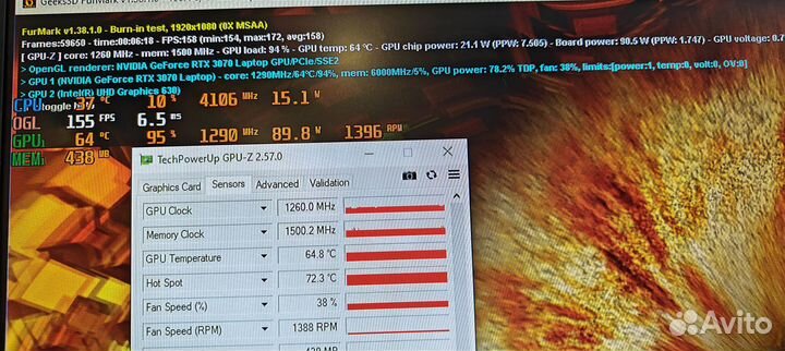 RTX 3070M laptop (samsung)