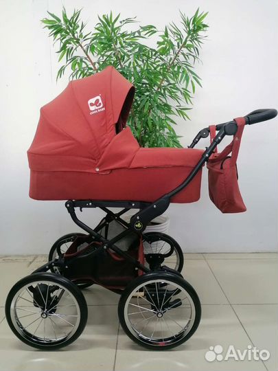 Новая коляска-классика 2в1 Cool Baby/терракотовый
