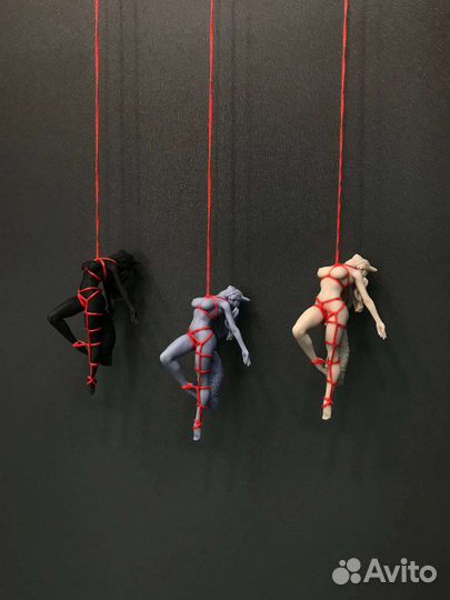 Фигурка девочка шибари с лисьим хвостом