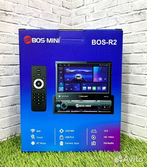 Магнитола Bos-mini BOS-R2 c выдвижным экраном