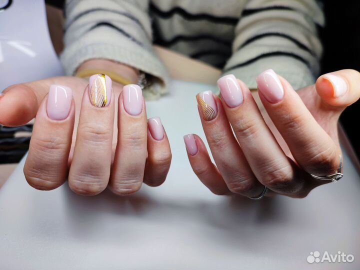 Маникюр гель-лак наращивание
