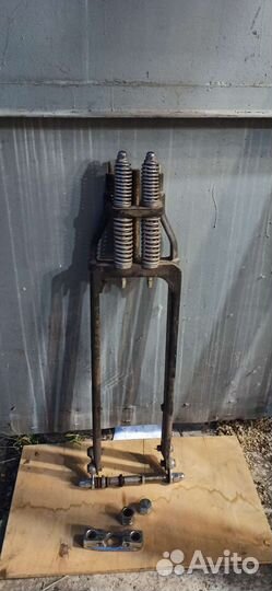 Вилка springer в сборе хром