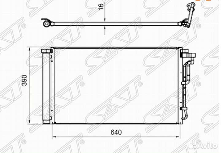 Радиатор кондиционера hyundai elantra 16