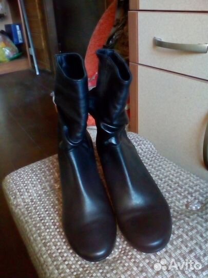Полусапожки осенние кожаные новые