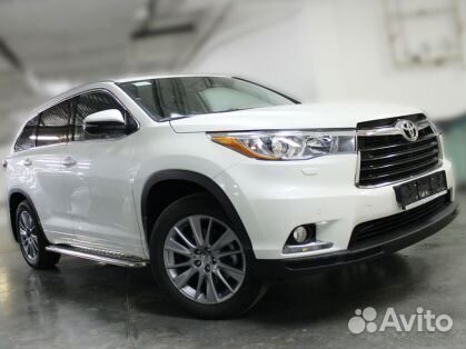 Пороги с листом d-53 Toyota Highlander