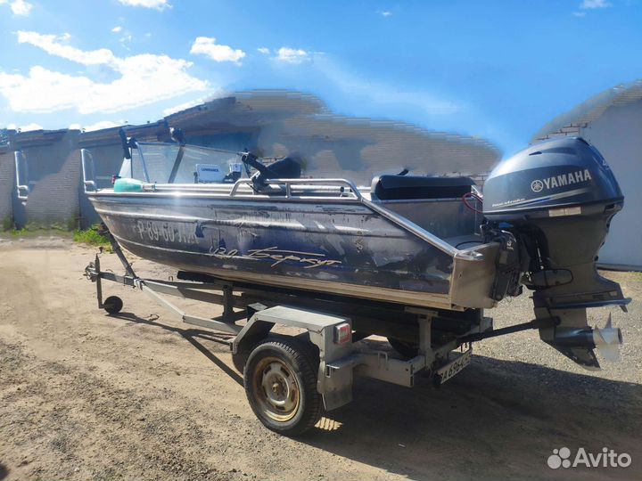 Беркут 430 (капот) + Yamaha F40 FETs + Прицеп