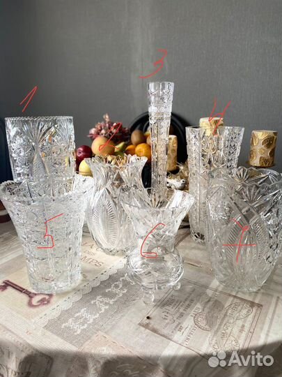 Вазы хрустальные СССР