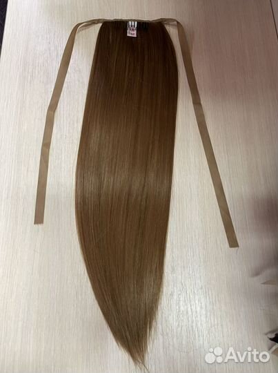 Хвост шиньон на ленте