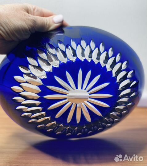 Салатница Богемское стекло