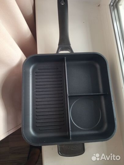 Сковорода гриль трехсекционная