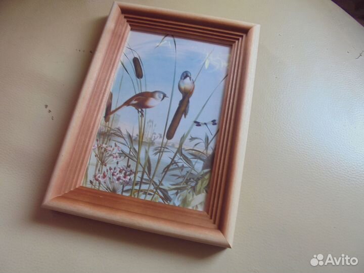 Панно 17х12 Птицы лесов и водоём рис.Э.Травье 1 шт