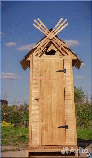 Уличный туалет деревянный TOP228