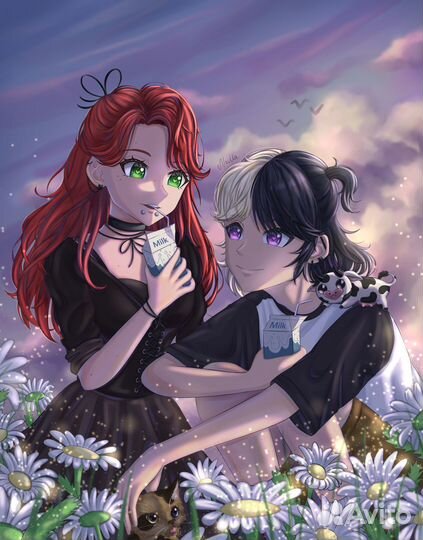 Арты на заказ в аниме стиле