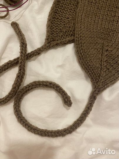 Чепец чепчик шерстяной ручная работа