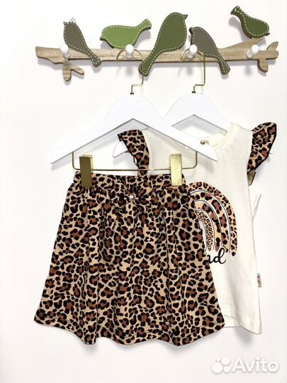 Костюм футболка и юбка для девочки