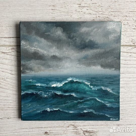 Картина маслом море