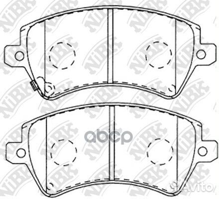 Колодки тормозные дисковые перед PN1224 NiBK