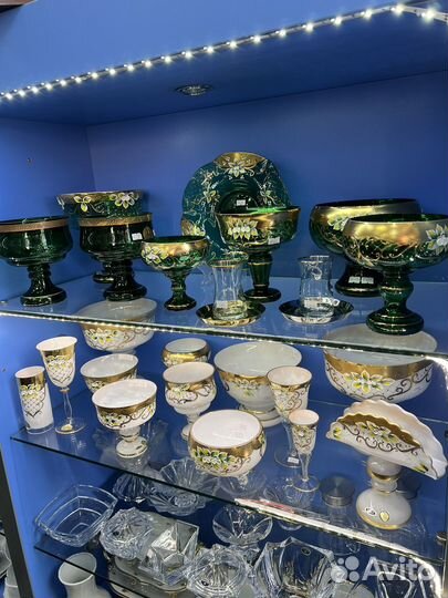 Хрустальная ваза богемия