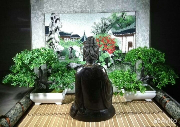 Старинная статуэтка Будда Гуаньинь Бодхисаттва