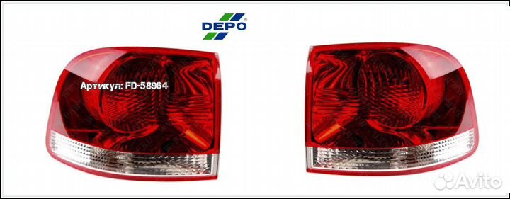 Левый фонарь задний Volkswagen туарег