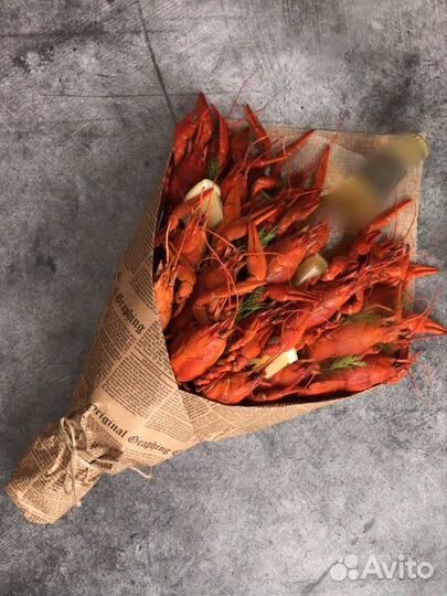 Мужские съедобные букеты, букеты из раков, боксы