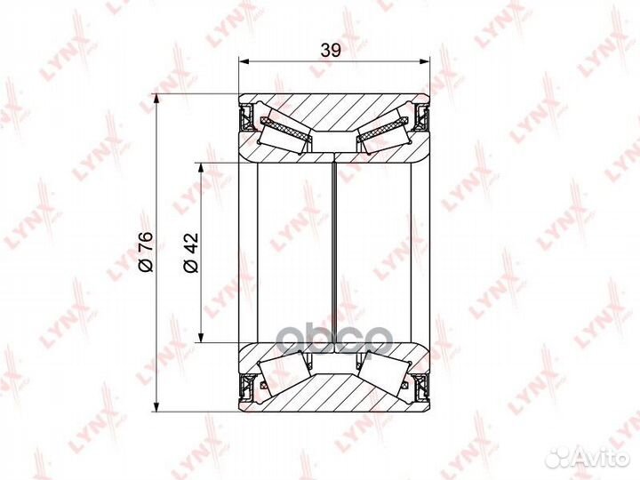 Подшипник ступицы WB-1340 lynxauto