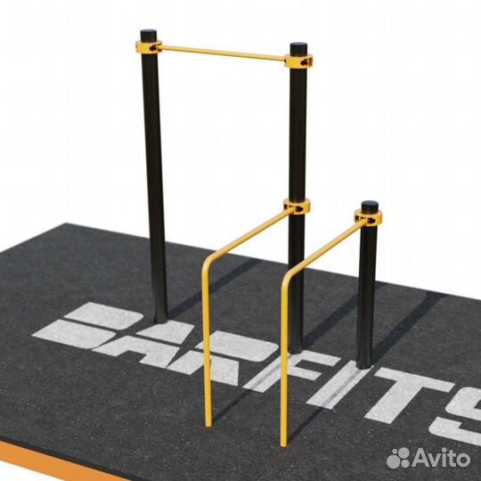 Турник С гнутыми брусьями свс-77 108мм пластик