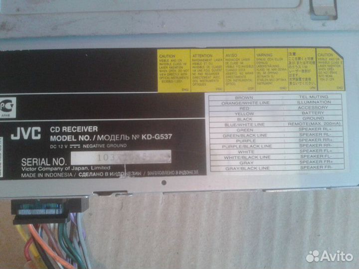 Магнитола jVC KD-G537 Индонезия