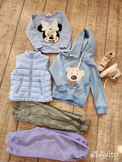 Вещи пакетом на девочку 104 110