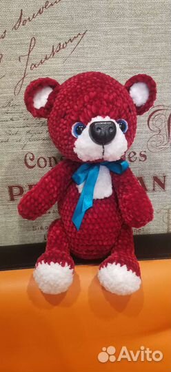 Плюшевый велюровый мишка