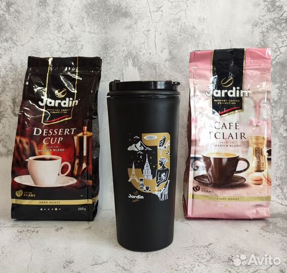 Подарочный набор термокружка+кофе в зернах